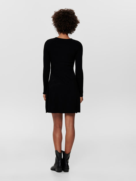 Robe Femme ONLY - Manches Longues, Col Rond, Tricot - Coupe Décontractée Et Confortable