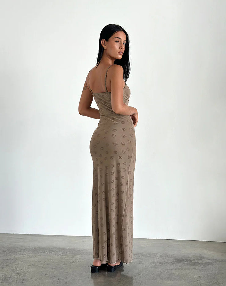 Motel Rocks Darsih Maxi Dress In Daisy Flock Light Brown She Selected Motel Rocks Darsih Maxi Dress In Daisy Flock Light Brown She Selected