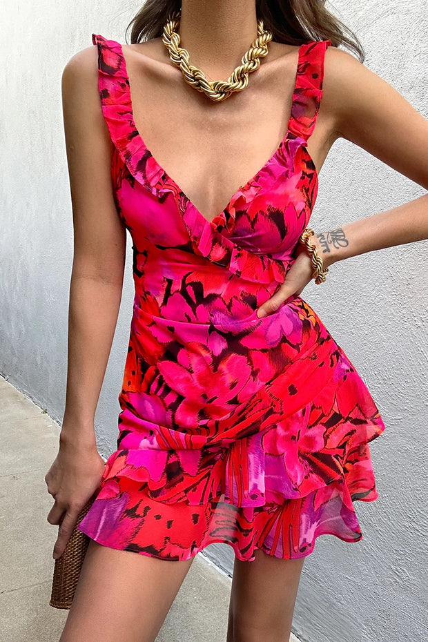 Runaway the Label Romelly Mini Dress in Pink Floral
