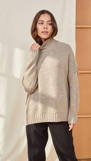 Charli Margot Sweater in Taupe