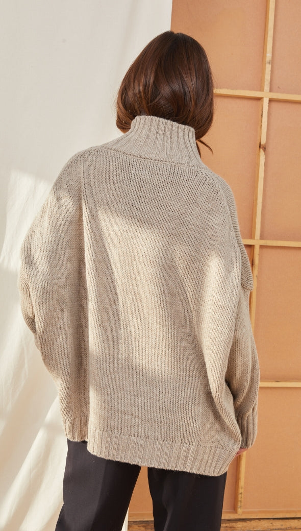 Charli Margot Sweater in Taupe