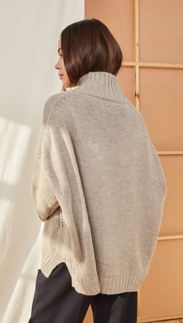 Charli Margot Sweater in Taupe