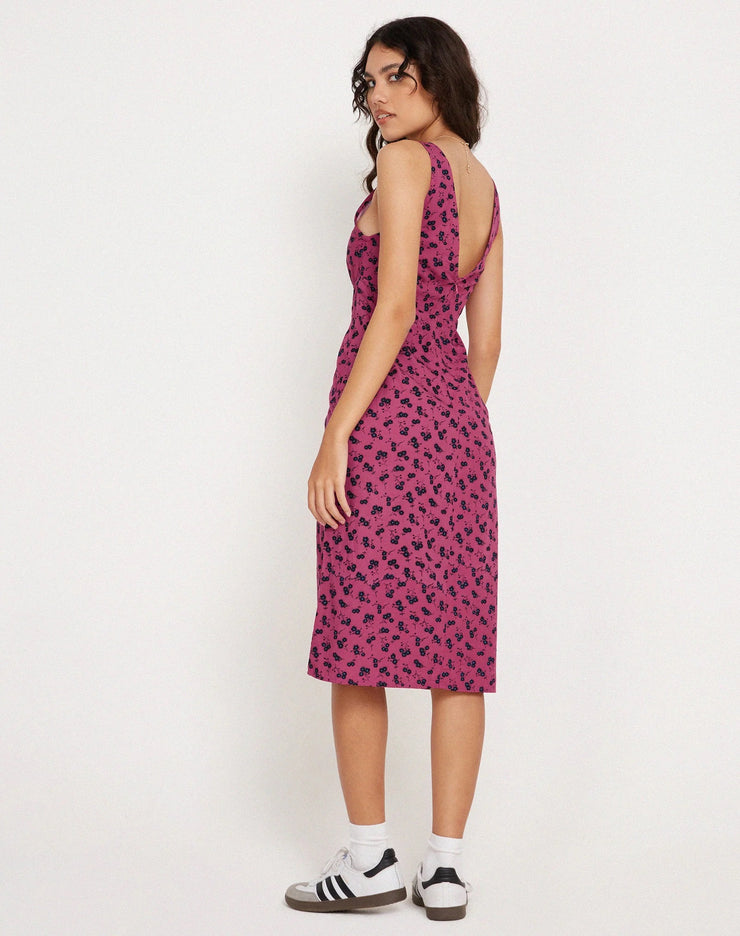 motel rocks pink floral dress Gaina Dress in Love Bloom Pink Flock