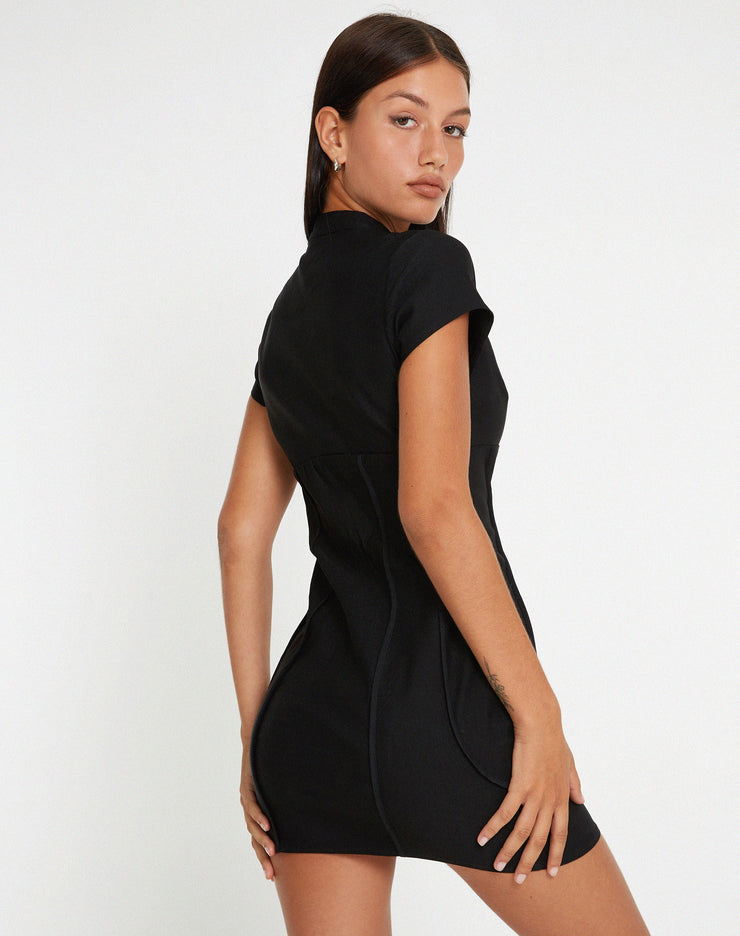 MOTEL ROCKS YANZI DRESS BLACK