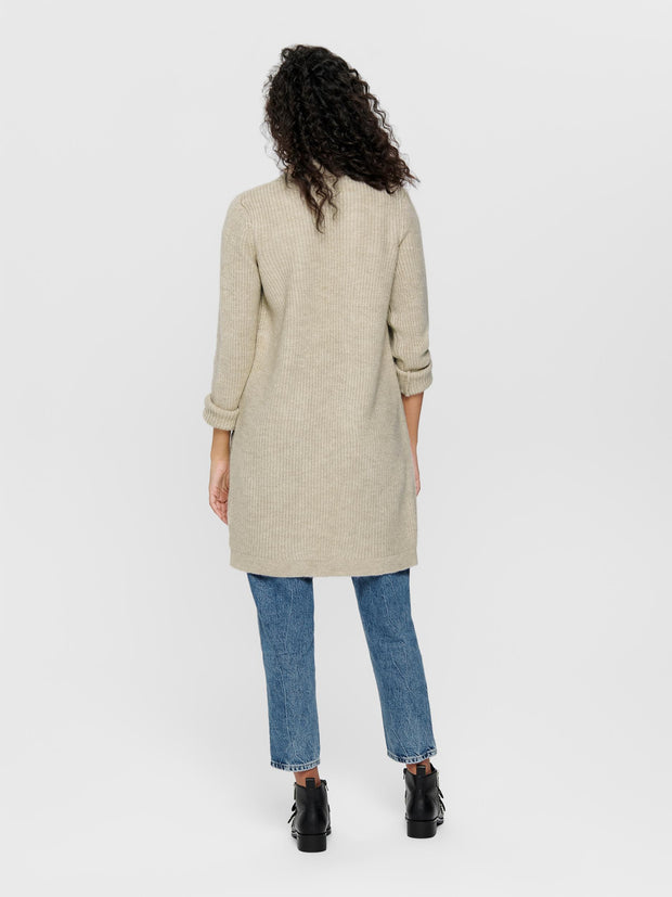 ONLY LONG SLEEVE KNIT CARDIGAN IN GREY