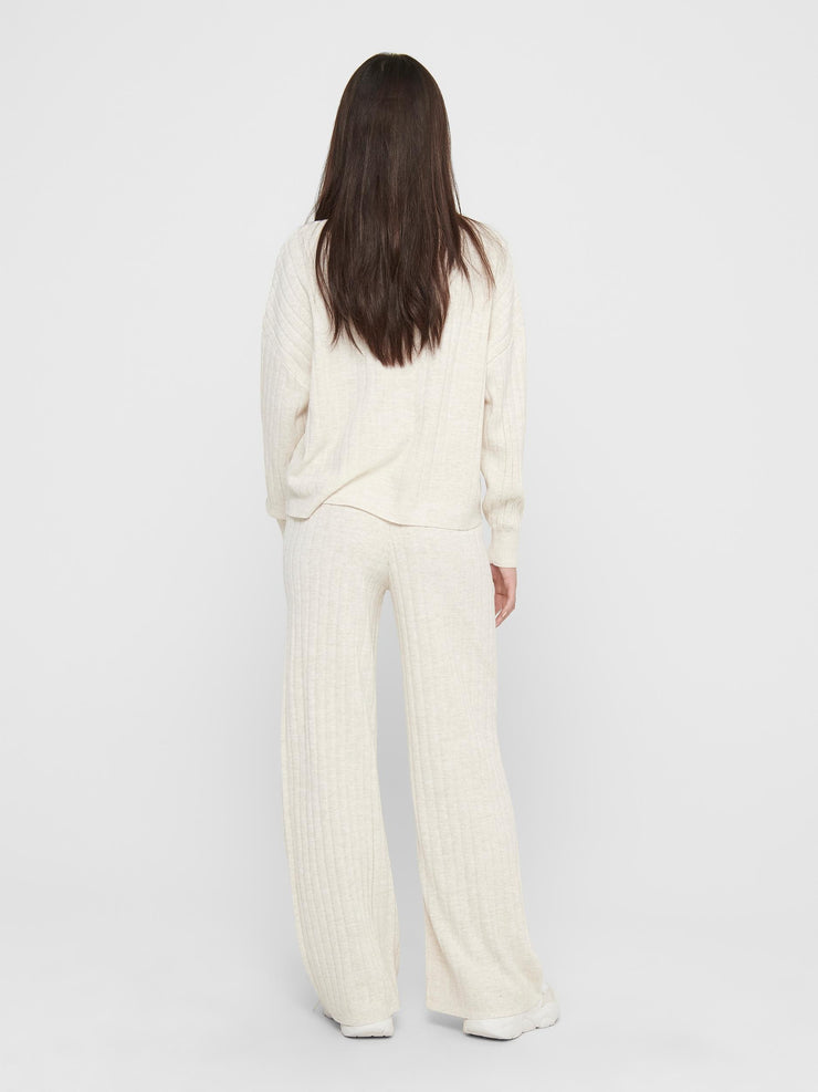 ONLY Knitted Pants in Pumice Stone
