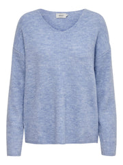 ONLY V-Neck Pullover in Skyway Blue