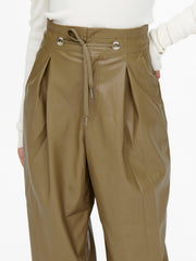ONLY ONLALICE FAUX LEATHER BROWN TRACK PANT