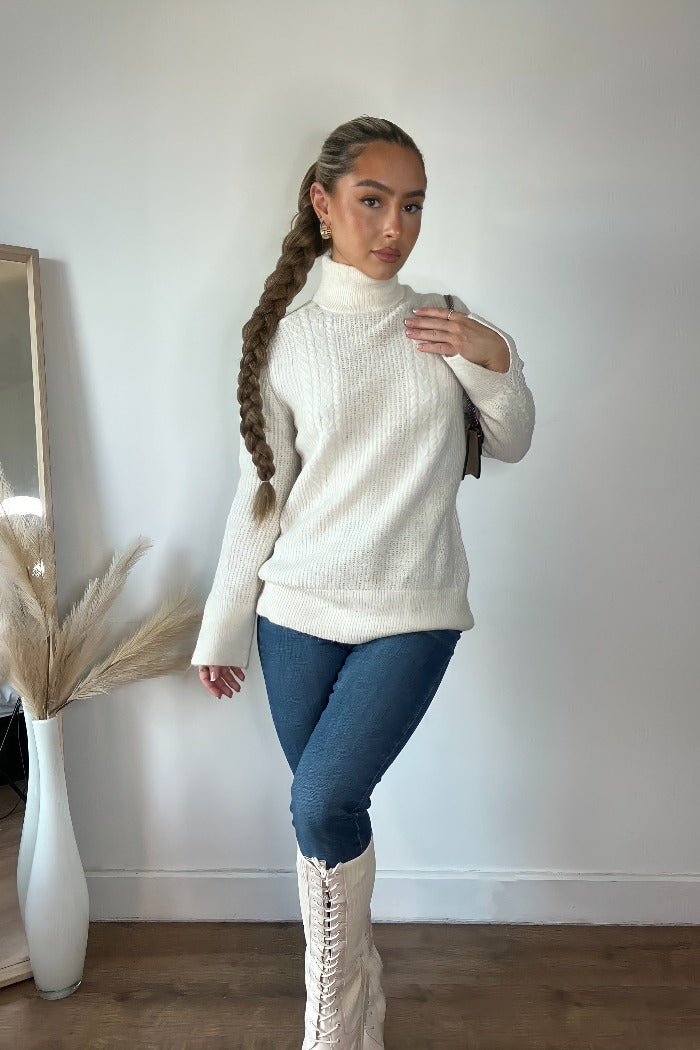 Y.A.S HIGH-NECK PULLOVER IN BIRCHWOOD