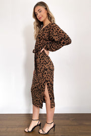 Zibi London Alice Leopard Knitted Dress