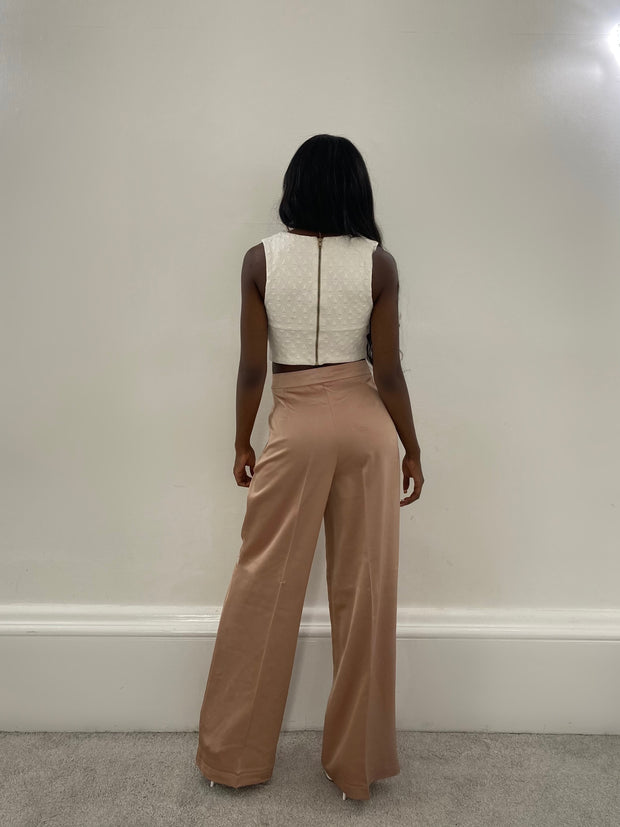 Worth a Million The Samantha Palazzo Trousers in champagne
