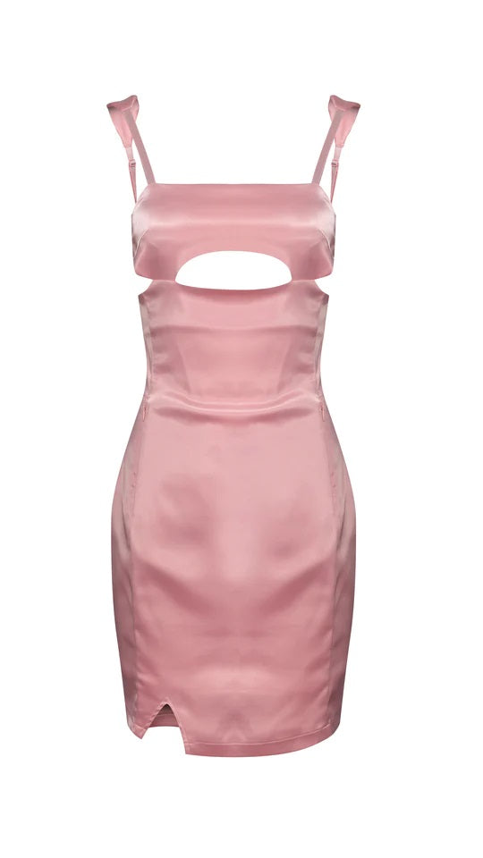 Storm Label Pale Pink Satin Dress